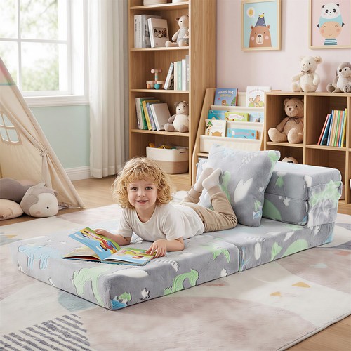 Dark kids couch 1 - couch, fold