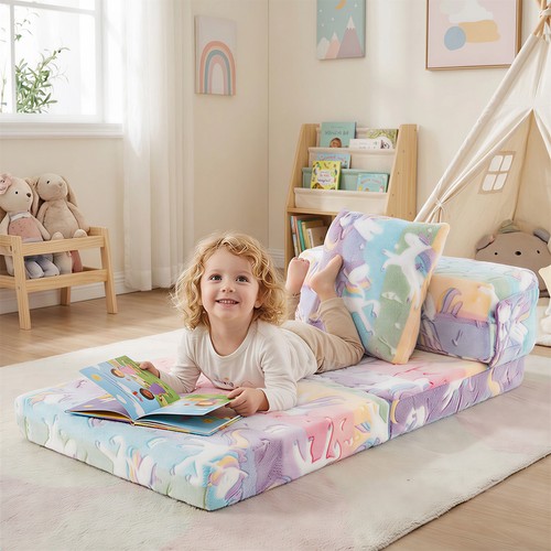 Dark kids couch 1 fold - dark,